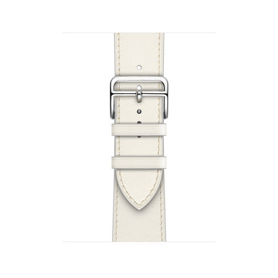 Compatible with Apple Watch 41mm/45mm Blanc Swift Leather Single Tour