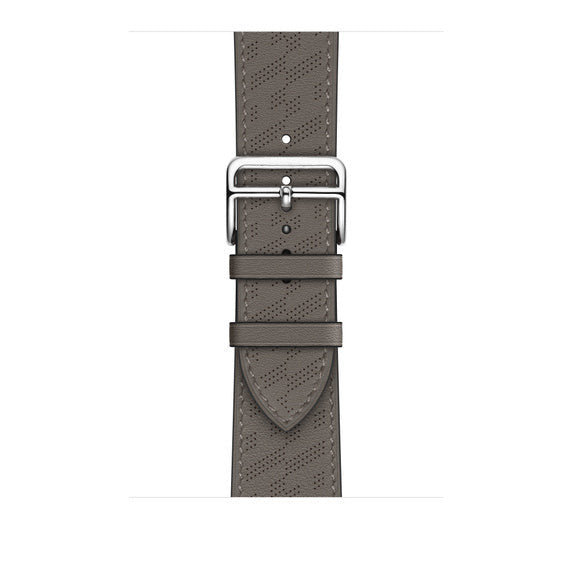 Compatible with Apple Watch 45mm Gris Meyer Swift Leather H Diagonal Single Tour