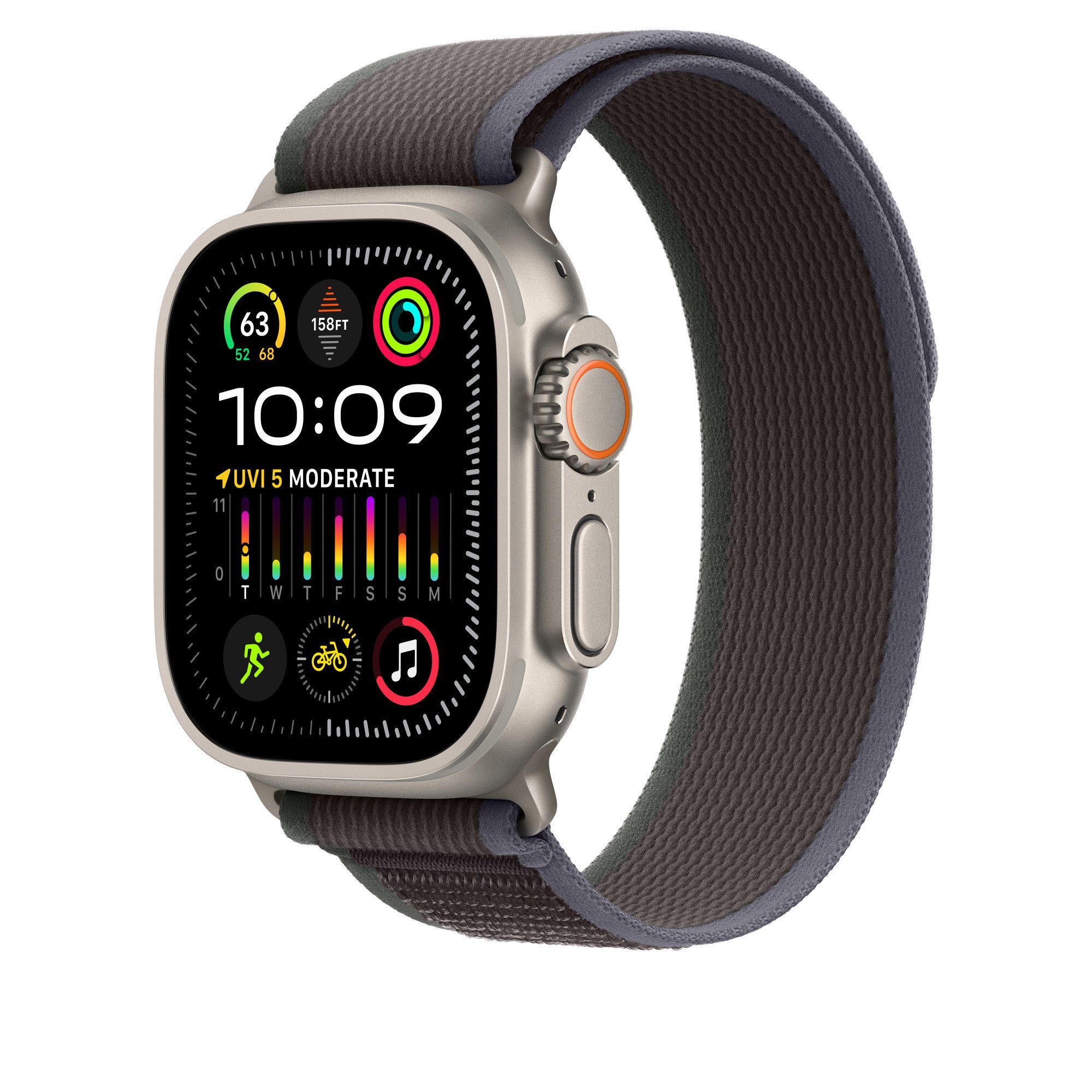 Compatible with Apple Watch Band 49mm Blue/Black Trail Loop